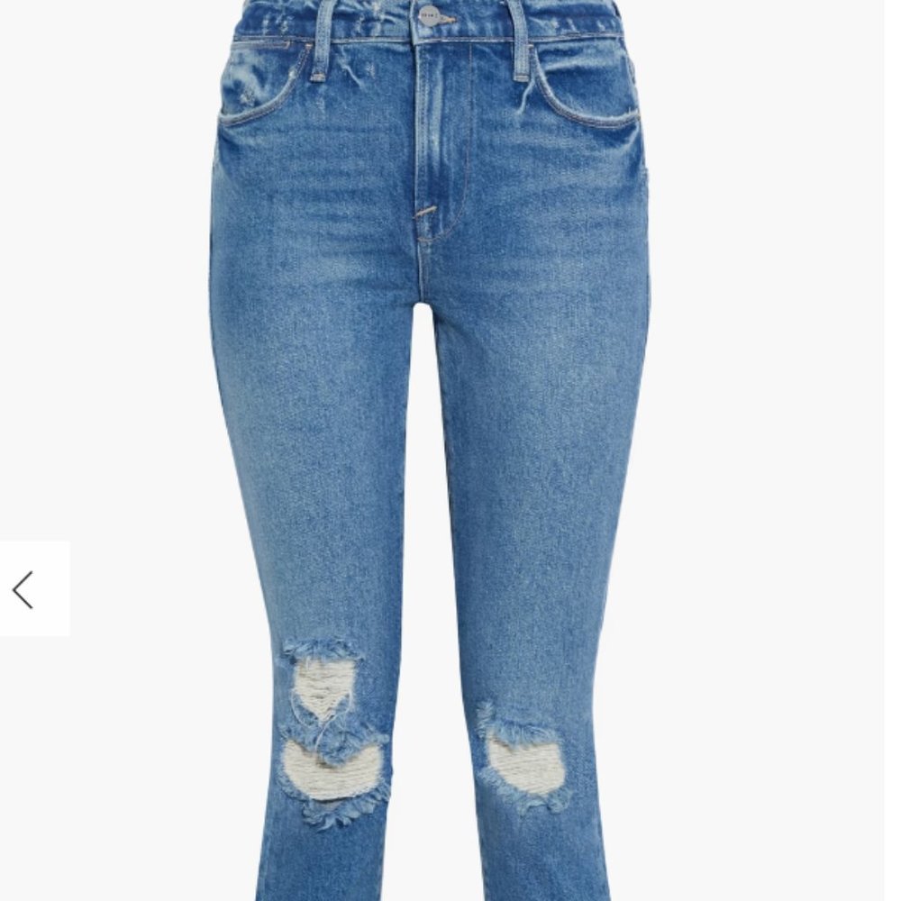 FRAME - Le High Skinny Distressed Jeans size 25
